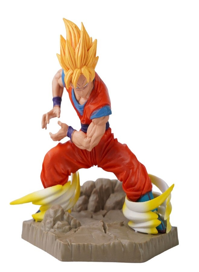 Offo مجسم شخصية غوكو سوبر سايان من أنمي دراغون بول زد من أوفو | مجسمات شخصيات خفيفة الوزن وجذابة ومتينة مصنوعة من كلوريد البولي فينيل، مناسبة لتزيين المنزل والمكتب وطاولة الدراسة، متعددة الألوان، 5 × 5 سم - Image 1